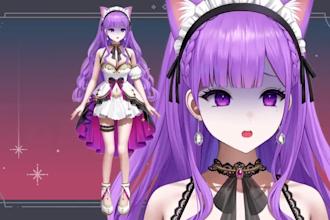 draw live2d vtuber model, live2d rigging, vtuber model, vtuber commission