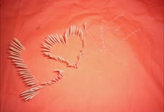write your message or logo with toothpicks