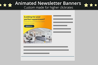 create modern animated newsletter banners