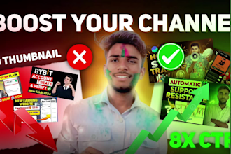 design professional clickbait youtube thumbnails