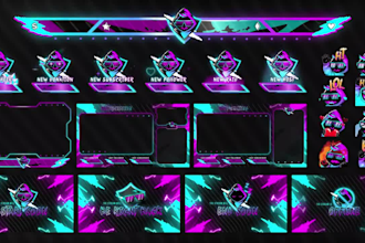 animated twitch stream overlay stream pack sub badges twitch intro twitch panels
