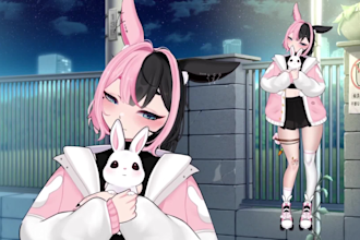 do live2d vtuber model, live2d vtuber rigging, 2d vtuber, 2dvtuber commission