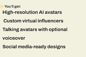 create unique ai generated avatars and anrealistic virtual influencer your brand
