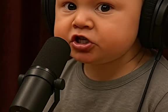 create viral ai baby podcast video,