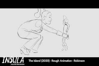 2d line art animation frame by frame hand drawn pencil sketch flip book