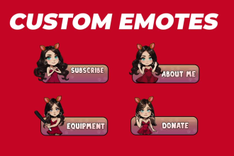 create custom twitch and vtuber chibi character emotes or sub badges