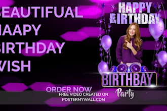 create beautiful happy birthday wish