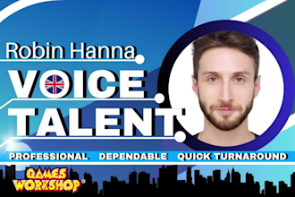 record a professional british male voice over