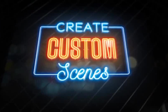 do 3d neon logo animation, led light, backlight text or image video animation
