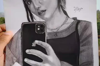 create a detailed  portrait sketch of anything with pencil