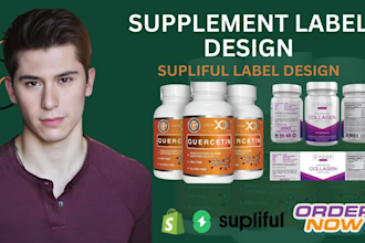 create shopify supliful products upload , supliful label design nfskin care