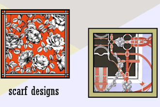 make scarf designs for fabric prints