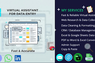 work as a reliable virtual assistant for admin support
