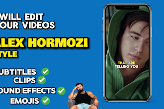 edit your videos, reels and tiktoks like alex hormozi