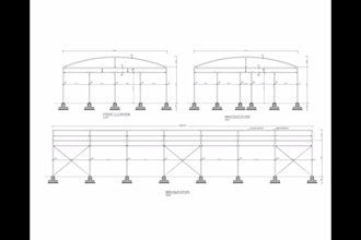 do steel structure drawing like marquee, truss