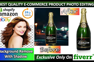 do amazon, ebay, shopify and ecommerce product photo editing for your website