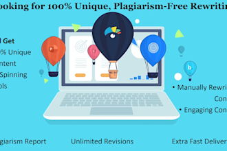 provide plagiarism free rewriting content for you