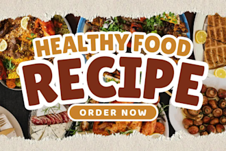 write 100 food recipes smoothie desserts recipe book meal plan create cookbook