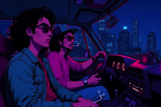 make lofi loop animation for youtube music video