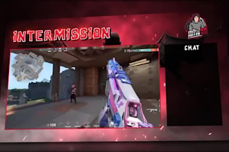 design twitch animated overlays, animated intro, outro, screens, panels