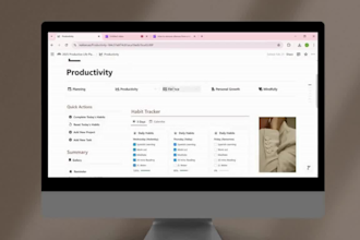 create powerful custom notion templates for productivity, business study, habit