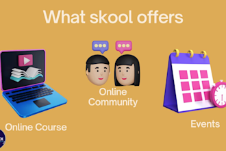 set up your skool online course and skool online community