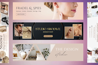 design etsy shop cover banner etsy  logo icon  etsy digital products