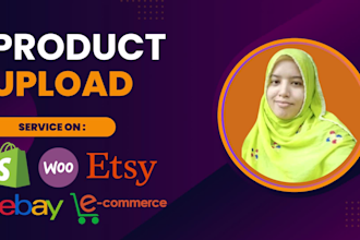 upload products and create your shopify, woo commerce  store