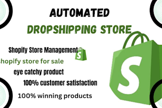 build automated ecommerce dropshipping store and ai shopify store,online store