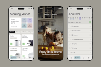 develop smart home app, home automation app, iot app
