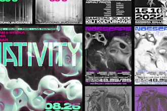 design a perfect poster or flyer for your techno rave event party