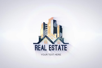 make 4k 3d architect real estate logo intro outro animation