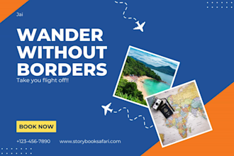 create travel graphic poster design for you