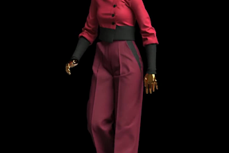 do 3d unisex 3d garment animation, 3d knitted wears, clo 3d and clothing animate