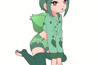 illust your favorite pokemon as a beautiful waifu