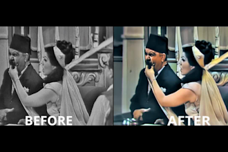 do video, audio restoration, color grading and edit using ai