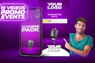 do 10 videos promo pack for festivals, clubs and parties