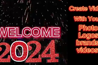 create happy new year 2024 video event promo birthday wedding slideshow video
