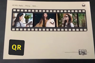 design postcart can sing, postcard ar for your lover