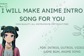 provide anime intro, outro, and video game bgm
