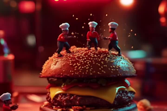 create ai miniature midjourney ai food photography video for your brand