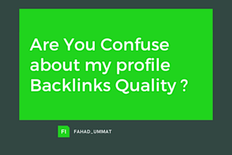 create 300 SEO profile backlinks high authority without spam score