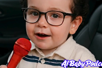 create viral ai baby video, funny baby podcast, your lookalike, news baby