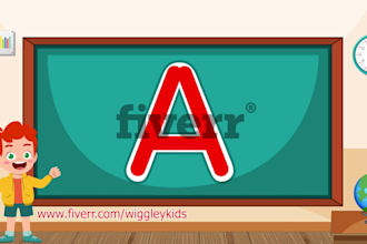 design video on how to write alphabets for kids