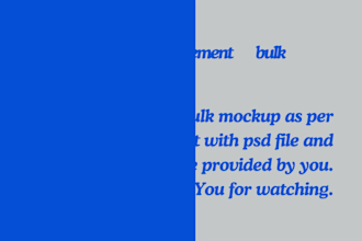 create bulk tshirt or bulk other mockup with your designs