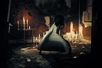 make this horror scary ghost girl intro video with your logo