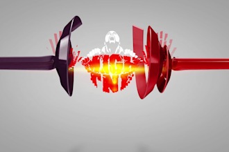 do 3d logo reveal intro animation fast
