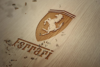 create cool wood engraved logo reveal