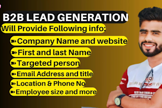 do b2b lead generation and email list for your targeted business 24hrs