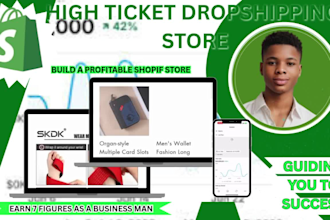 build profitable high ticket dropshipping store, seven figures shopify store